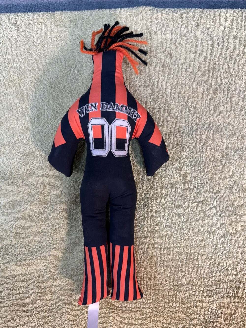 Dammit Dolls Win Dammit Orange and Black Sports Fan Stress Relief Doll